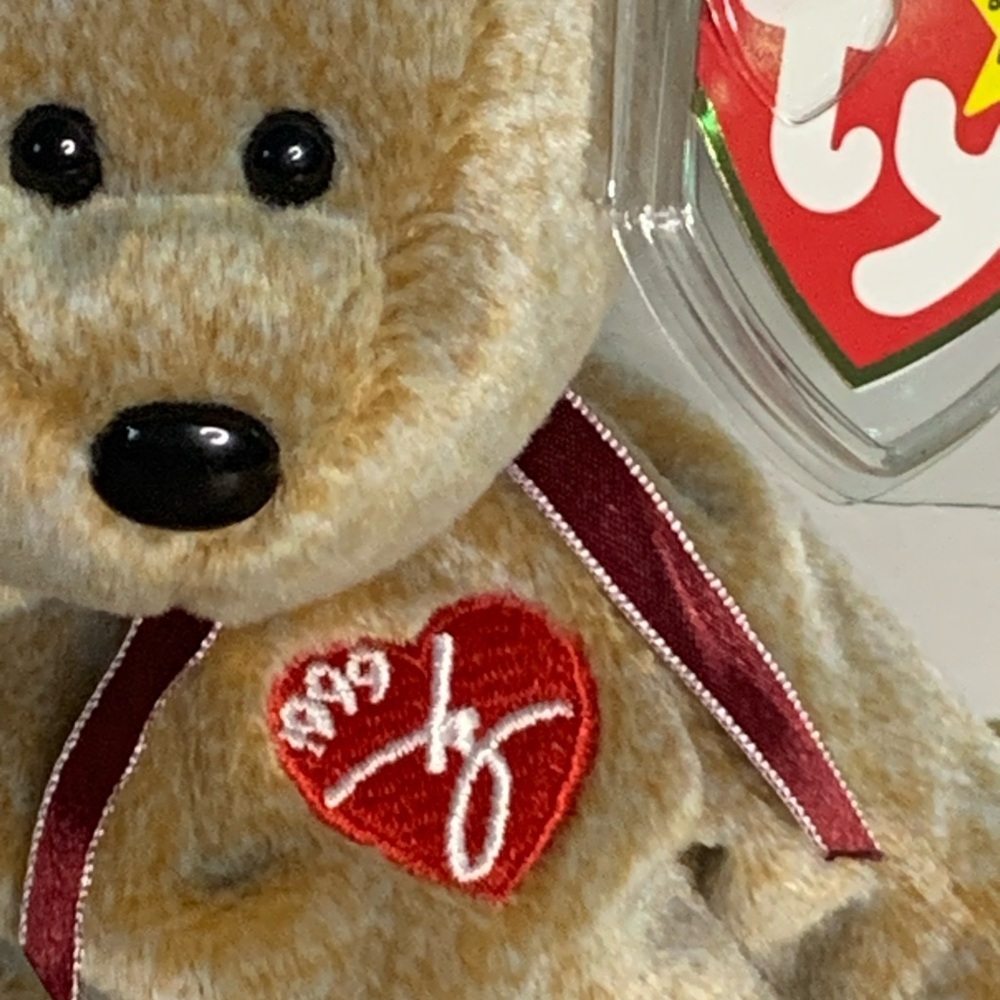 Mint Rare 1999 Signature Bear Ty Beanie Baby Multiple Errors Pellets - Picture 2 of 7